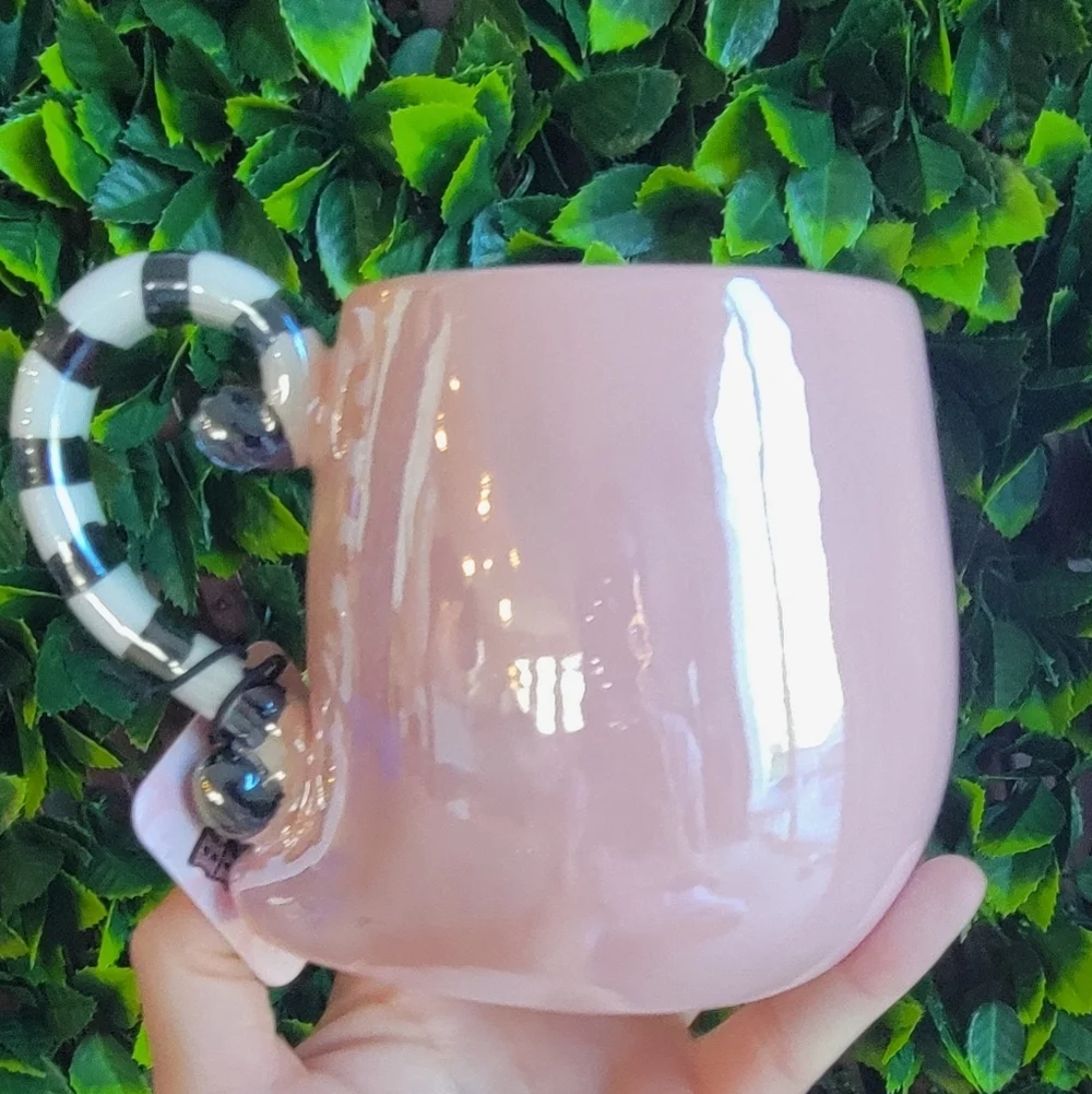 👻 NWT Happy Hauntings Irredescent Pink Ghost Halloween Mug 👻 - Picture 2 of 4